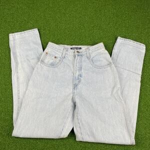 Vintage 90s Nuovo County Seat Light Wash Denim Mom Jean Sz 3/4R